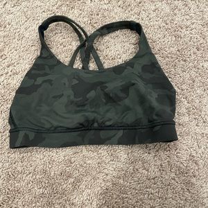 Camo print Lululemon sports bra, size 6